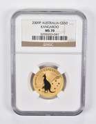 MS70 2009-P Australia $50 Gold Kangaroo NGC
