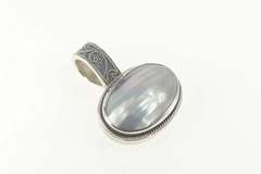 Sterling Silver Lori Bonn Pearl Elaborate Designer Statement Pendant