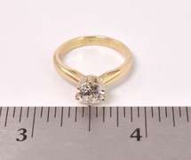 Sensational Solitaire CZ Ring in 14K Yellow Gold