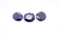 Trio of Blue Sapphire Gemstones +24ctw.