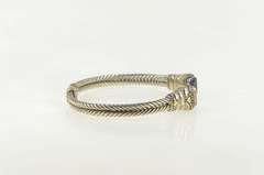 Sterling Silver 18K Two Tone Ornate Statement Cuff Bracelet