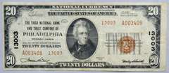 Philadelphia $20 1929 National Currency Note