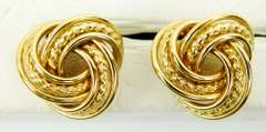 Exceptional Large 14K Love Knot Earrings