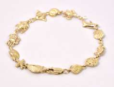 Lavish Ocean Themed Bracelet in 14K Yellow Gold