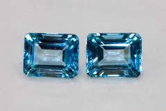 Electric Swiss Blue Topaz Pair