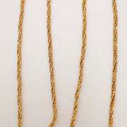 14kt Solid Yellow Gold Twisted Rope Chain