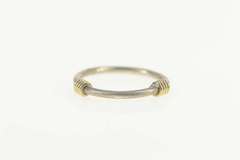 Sterling Silver Two Tone Wrap Statement Stackable Band Ring