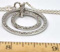 Sterling Silver Necklace With A Circle Pendant