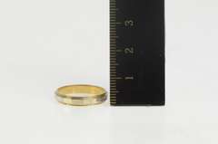 14K Yellow Gold Vintage NOS 1950's Two Tone Squared Band Ring