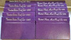 5 Of Each 1991 And 1987 Proof Sets.