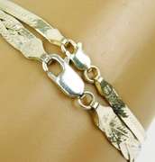 2 Italian Sterling Herringbone Bracelets