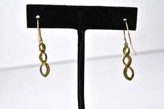 Vermeil Dangle Earrings With Silver Accents