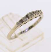 10KT White Gold Two Diamond Bands