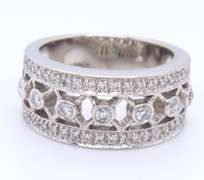 Dazzling White Gold Diamond Band