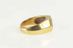 14K Yellow Gold 0.50 Ctw Natural Emerald Diamond Honeycomb Ring