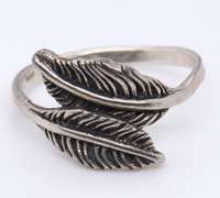 Vintage Sterling Silver Leaf Ring
