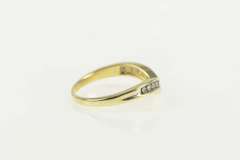 10K Yellow Gold 0.25 Ctw Diamond Chevron Wedding Band Ring