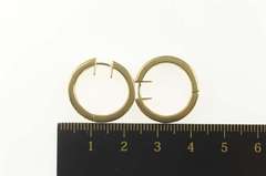 18K Yellow Gold 5.00 Ctw Princess Rainbow Sapphire Hoop Earrings