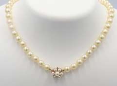 Classy 14kt YG Soft Golden Pearl Necklace