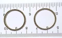 Sterling Silver Two Woven Bands