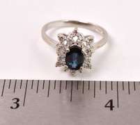 Marvelous Sapphire and Diamond Ring in 14K Yellow Gold