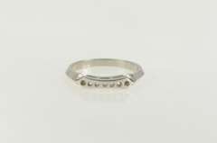 14K White Gold Vintage NOS 1950's Wedding Band Setting Ring