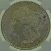1921 Morgan Silver Dollar S$1 NGC MS64