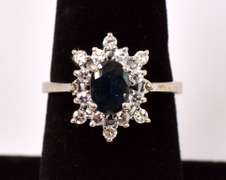 Marvelous Sapphire and Diamond Ring in 14K Yellow Gold