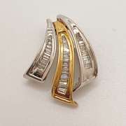 14kt Solid Gold & Diamond Slide Pendant