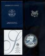 1986, 2004 & 2005 American Proof Silver Eagles Box/COAs