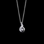 Double row of Hug silver pendant