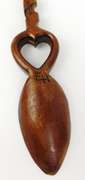 Signed Hand Carved Vintage Irish Wedding Love Spoon