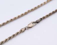 Vintage Sterling Silver Rope Chain Necklace