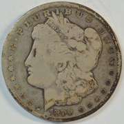 Scarcer 1890-CC Morgan Silver Dollar. Circ