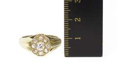 14K White Gold 0.90 Ctw Victorian Diamond Men's Antique Ring