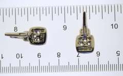 18KT White Gold  And Sterling Silver White Topaz Pave Dangle Earrings