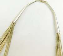 Long 30-Strand Sterling Liquid Silver Necklace