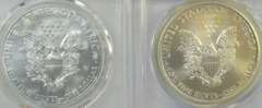 PCGS MS70 graded 2009 & 2015 $1 American silver Eagle coins