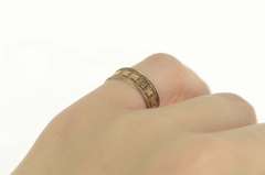 10K Yellow Gold Victorian Ornate Heart Scroll Patterned Ring