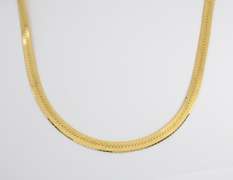 Reflective 6.6 MM 14k Herringbone Necklace