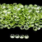 Round cut! Unheated! 12.23ct Peridot set