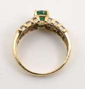Tasteful Emerald and Diamond Ring