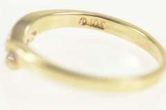 10K Yellow Gold Chevron Diamond Ruby Classic Wedding Ring