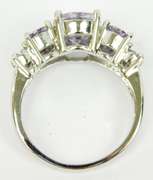 Prettiest Sterling Amethyst Quartz Ring, Size 8.5