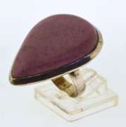 Sterling Silver large Rose Quarts Ring