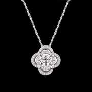 Four Leaf Silver Dancing Pendant