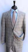 Stylish Windowpane Slim Fit Suit, By Galante