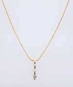 Dazzling Yellow Gold 3 Stone Diamond Journey Pendant on Chain