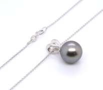 Simple & Elegant 14kt WG Tahitian Pearl Necklace
