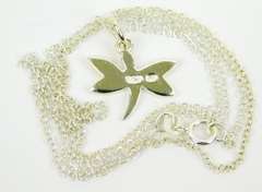 Dainty Sterling Enamel Dragonfly Necklace